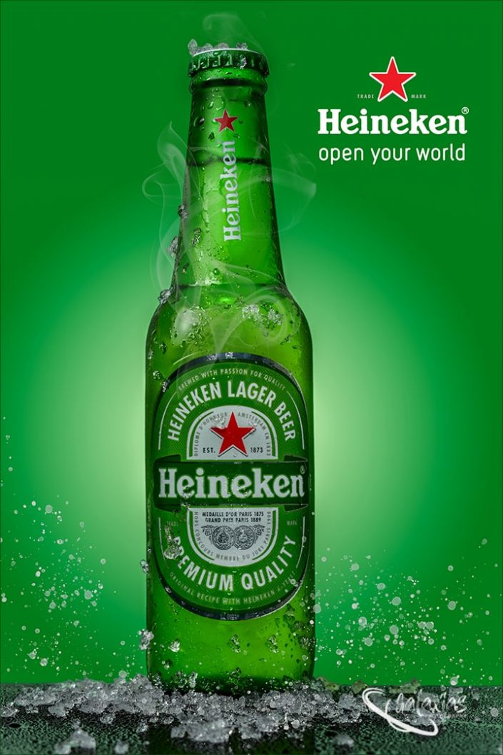 Heineken Larger beer. Open your world