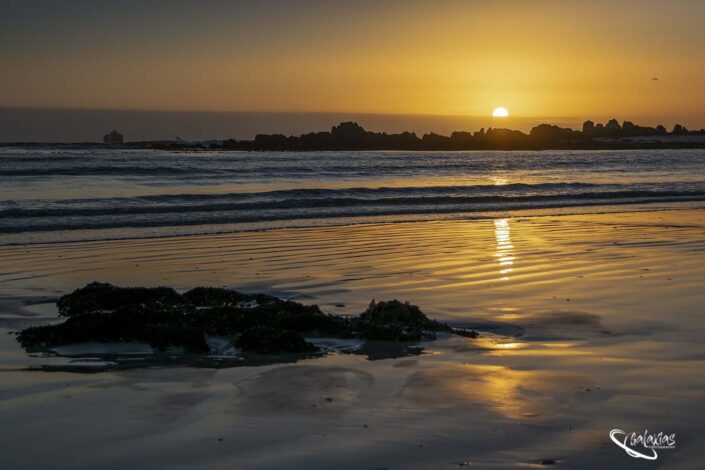 Sunset in Bloubergstrand in South-Africa